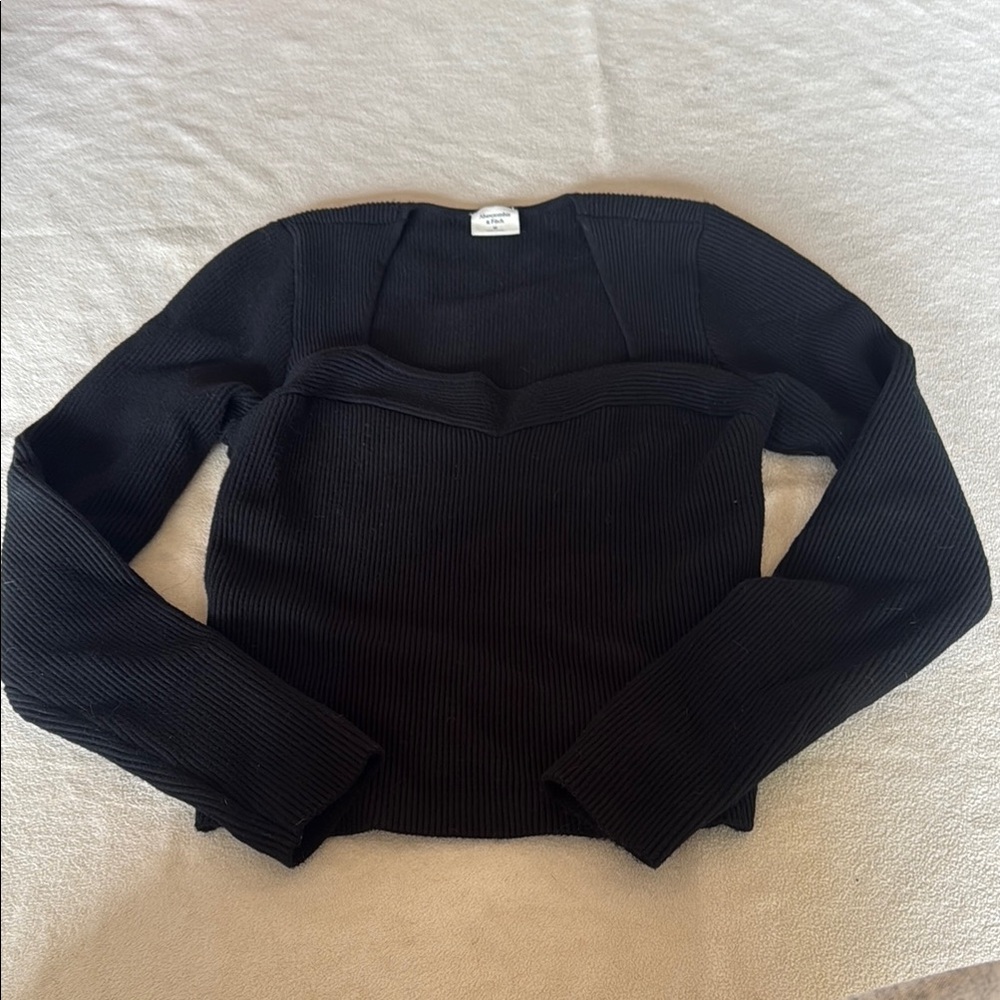 Abercrombie & Fitch Black Ribbed Top